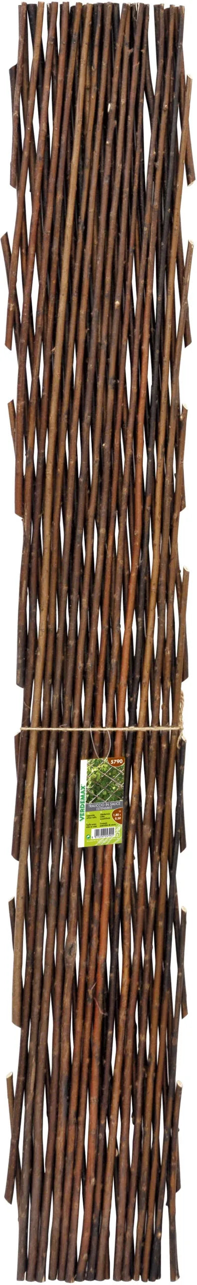 Traliccio estensibile in salice 1,8x1,2 m naturale