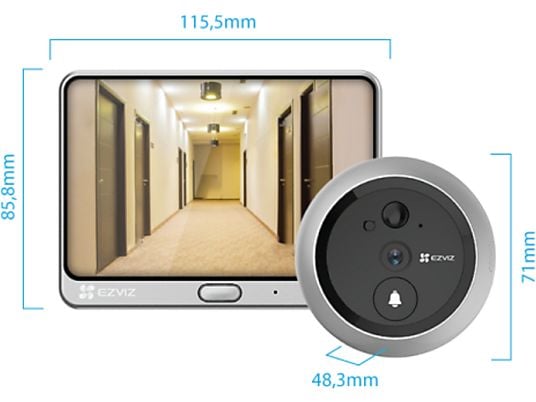 SPIONCINO DIGITALE EZVIZ DP2 2K