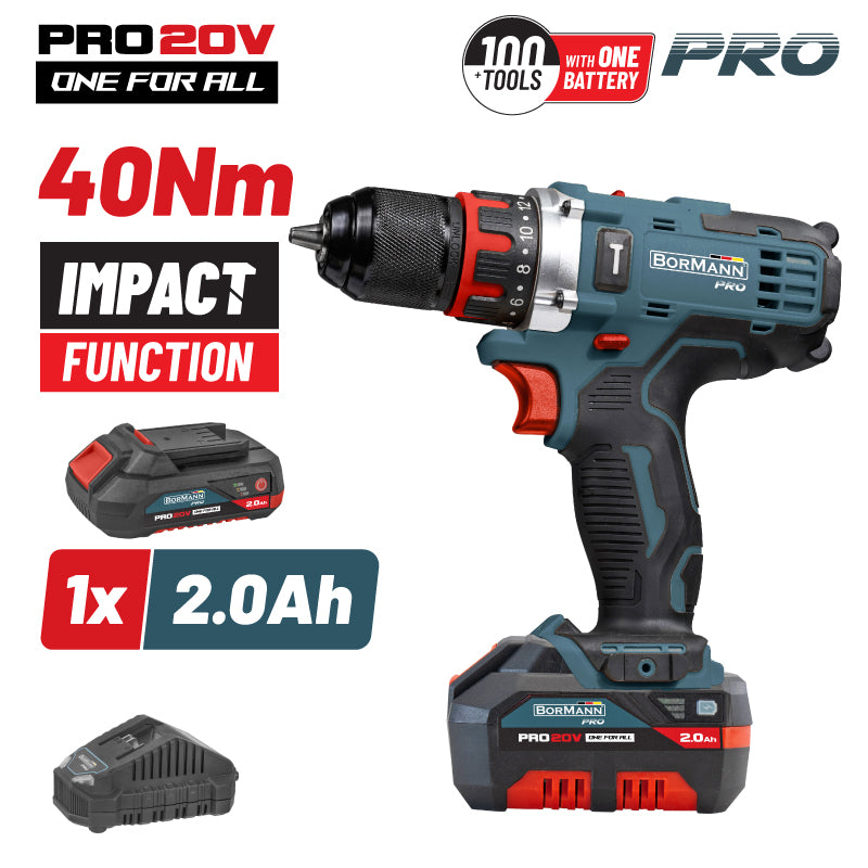 Trapano/avvitatore percussione a batteria 20v