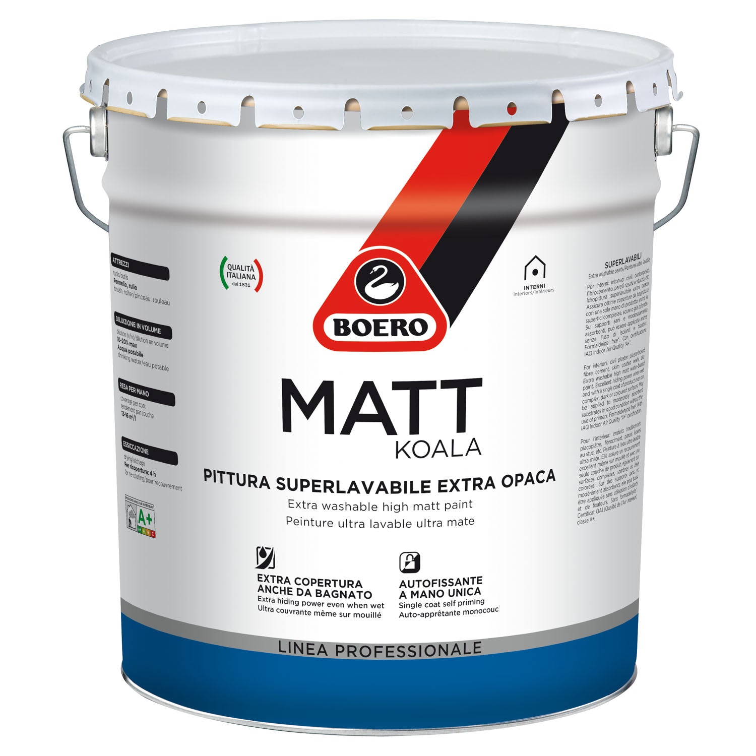 Boero Matt Koala – Pittura Superlavabile Extra Opaca per Interni