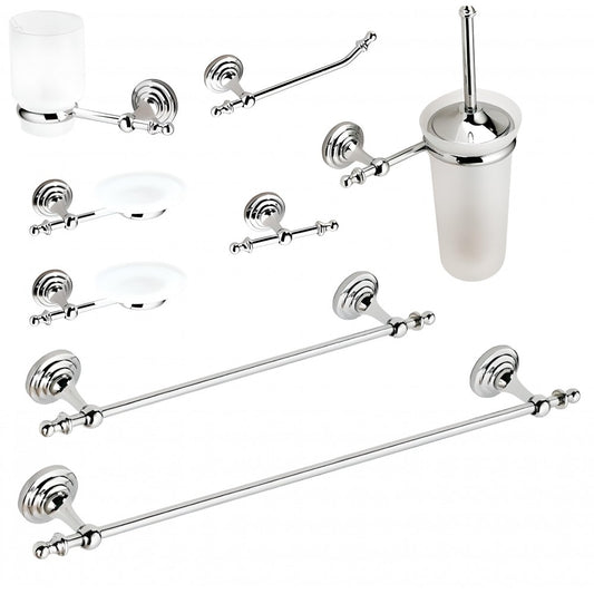 SET ACCESSORI BAGNO LUXURY 8 PEZZI