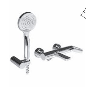 Monocomando vasca esterno con kit Doccia - Serie Novel